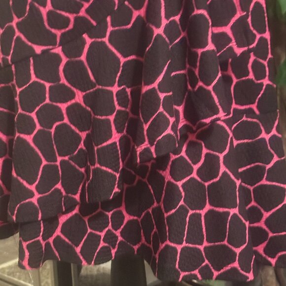 Michael Kors Pink and Black Midi Dress - Picture 3 of 6